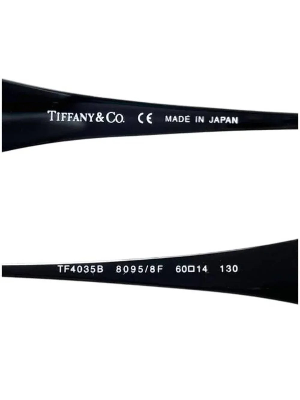 Tiffany & Co Sunglasses Purple Black Acetate Rhinestone Eyewear Simple